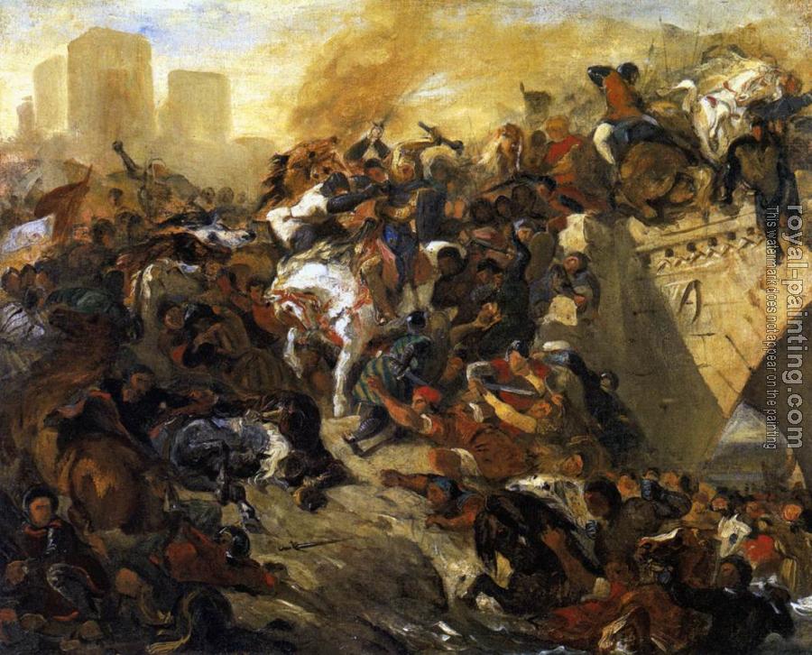 Eugene Delacroix : The Battle of Taillebourg (draft)